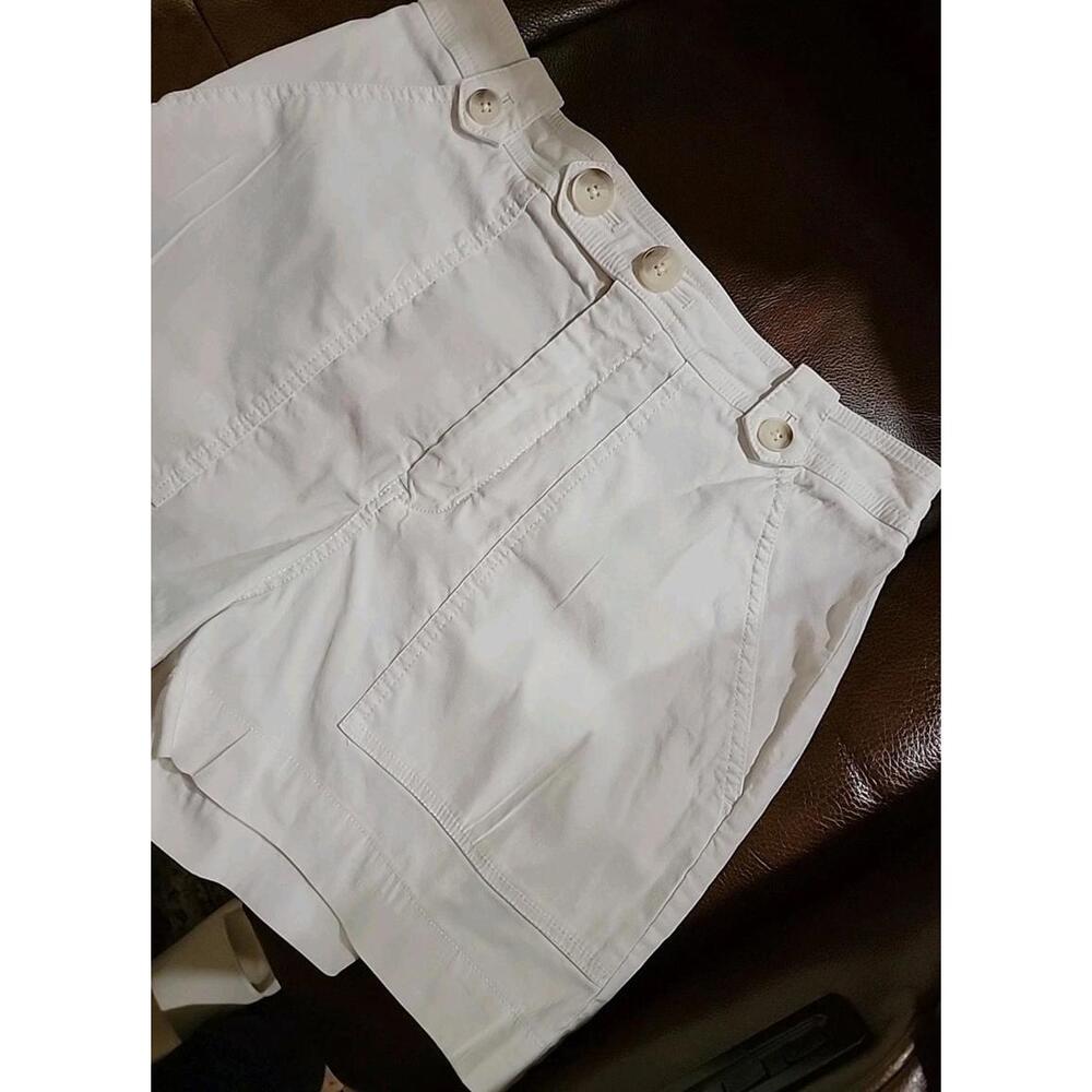 Maeve Sailor By Anthropologie White Chino Shorts Pockets Size 10 Womens #CB3 - Picture 5 of 15